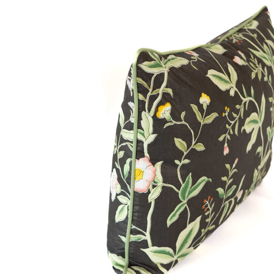 Botanical Cotton Chintz Cushion - rectangle