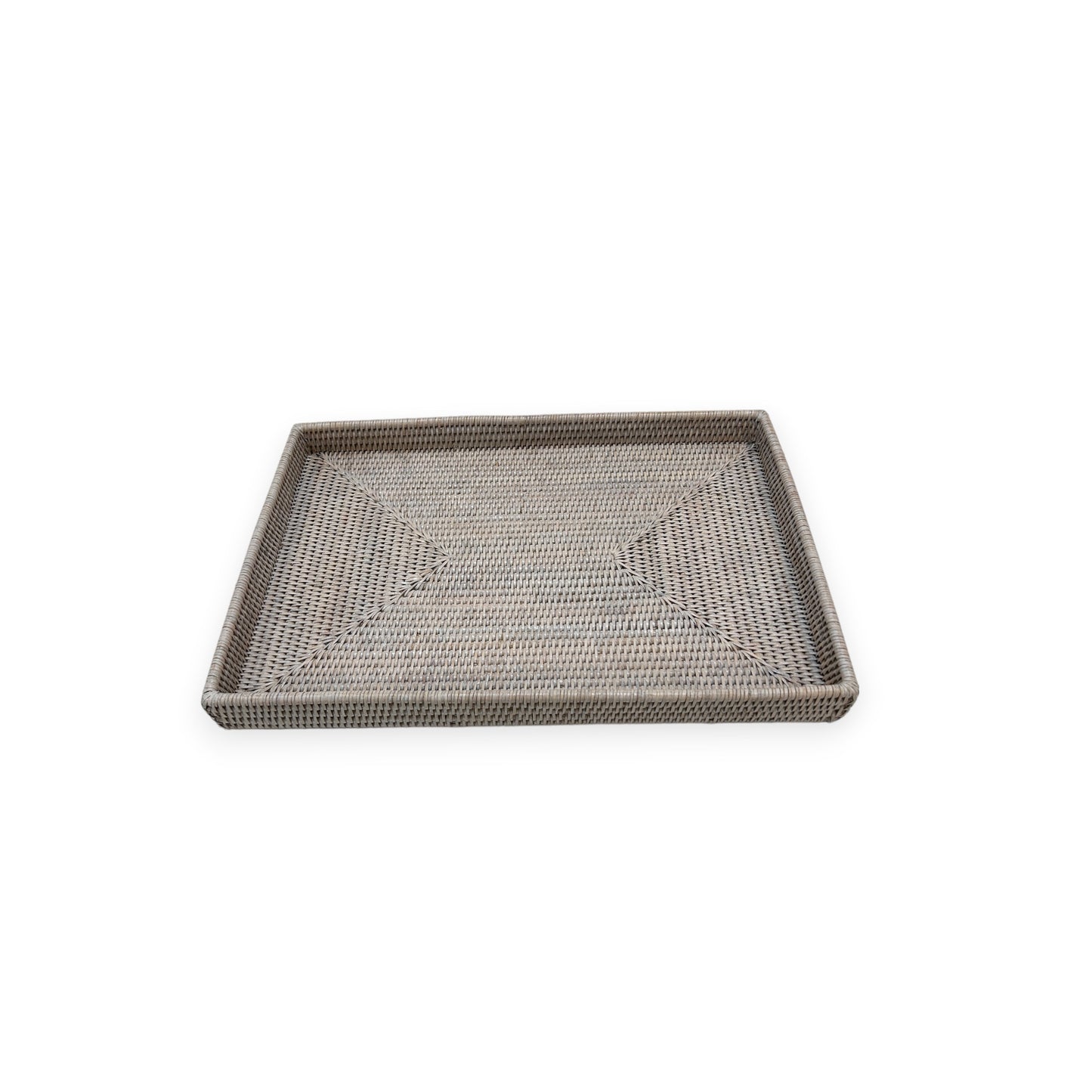 Rattan Rectangular Flat Tray - Large