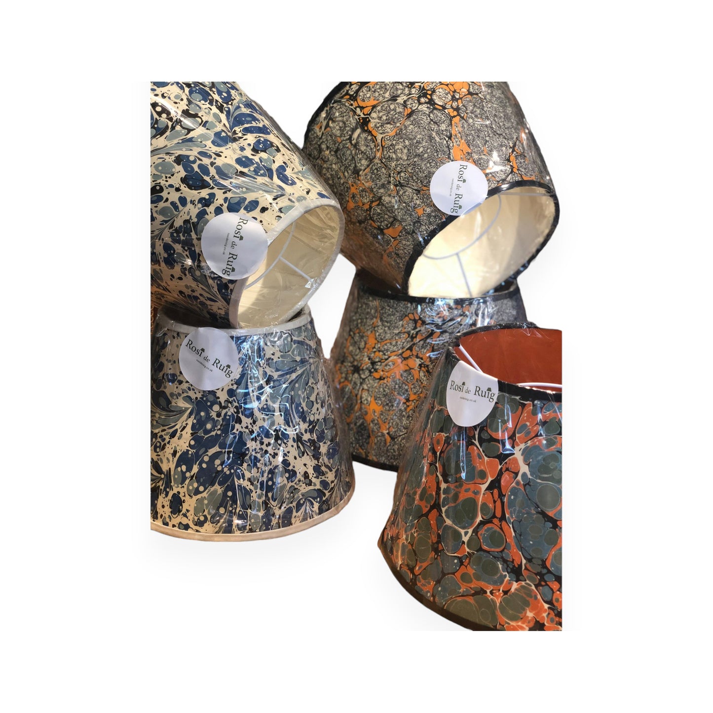 Marbled Paper Lampshades