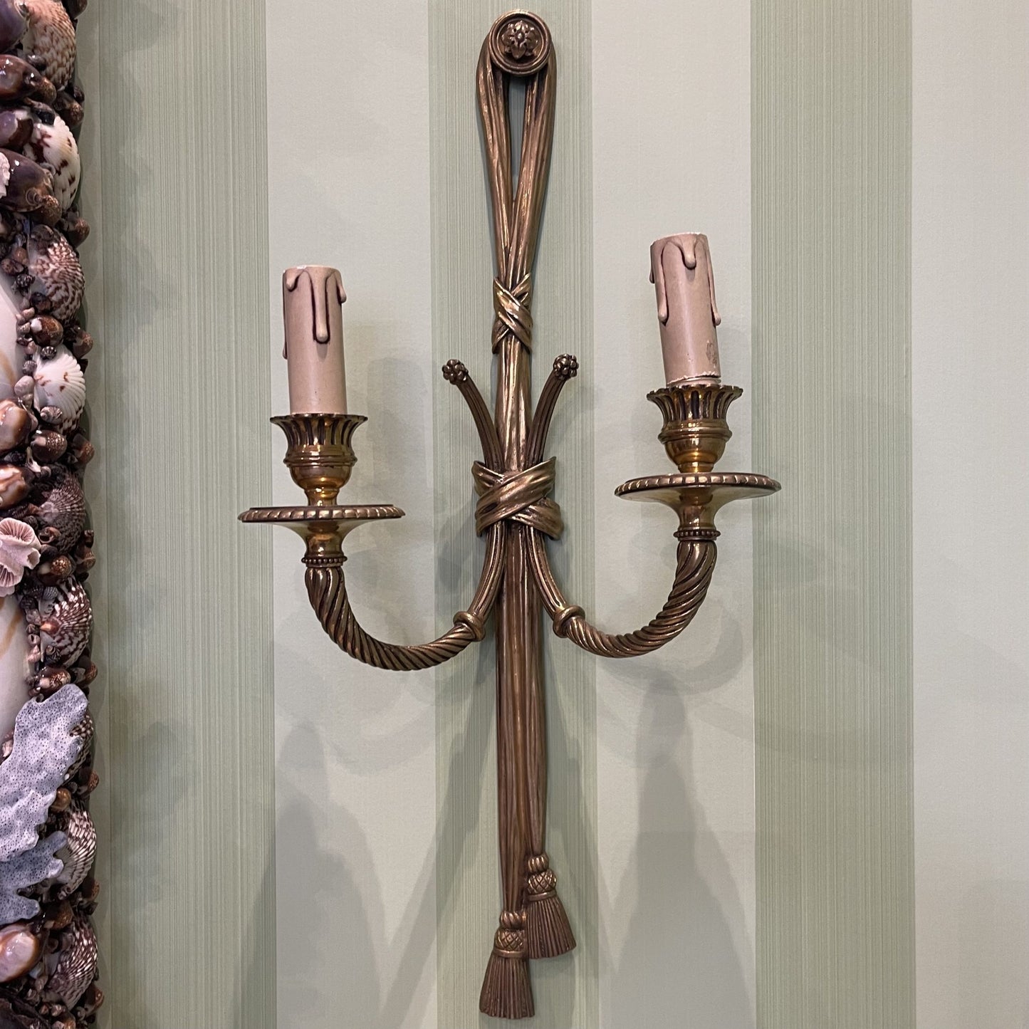 Pair of French Antique Ormolu Appliqué