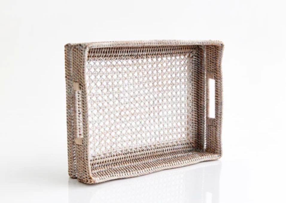 Rattan Scallop Tray
