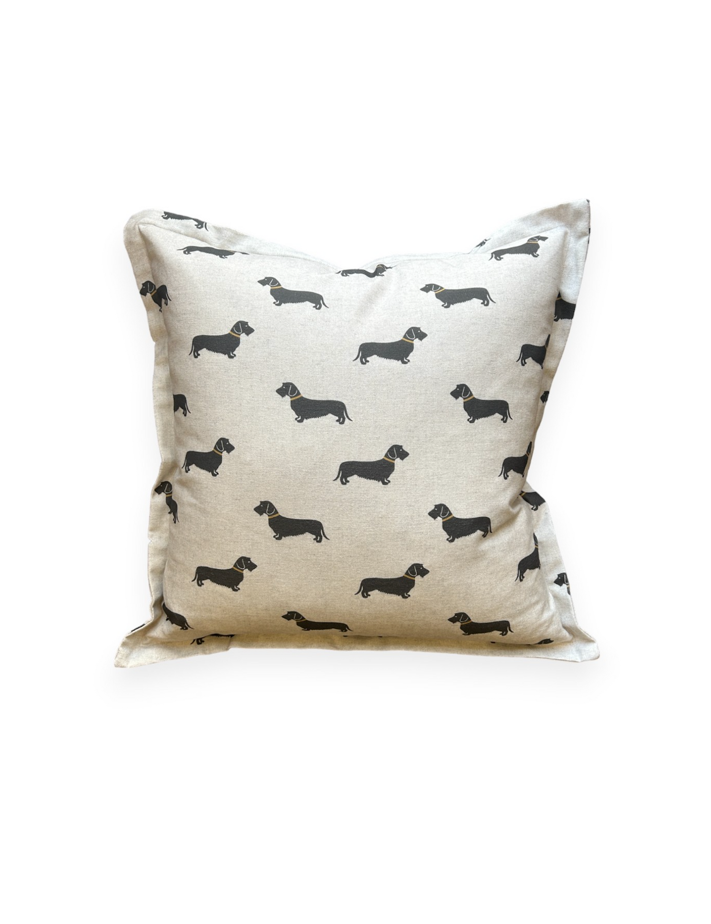 Dachshund Cushion with Yellow Collar