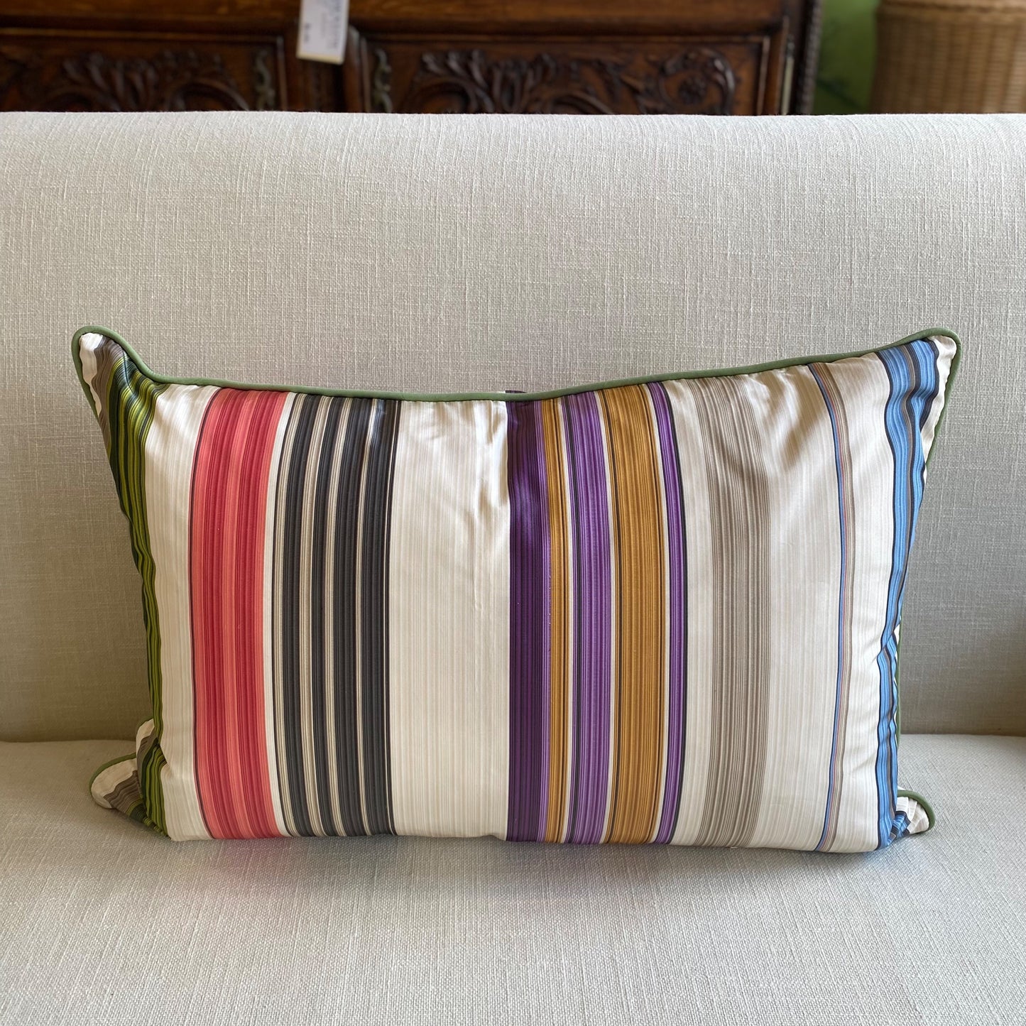 Silk Multi Stripe Cushion