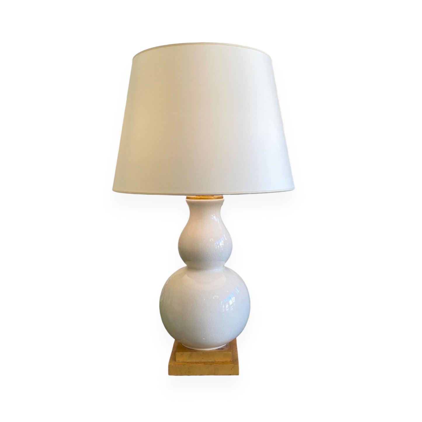 Cream Gourd Lamp with Shade