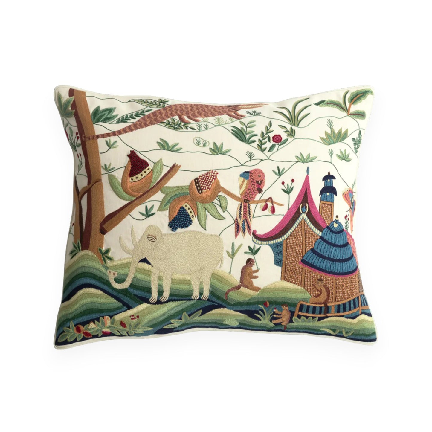 Chelsea Textiles Cushion - Exotic Tree with Temple