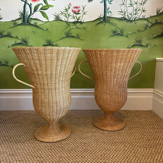 Large Rattan Urn