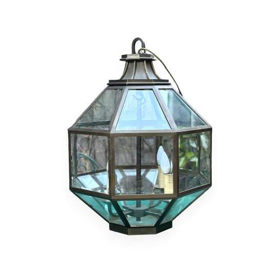 Faceted Antique Brass Lantern