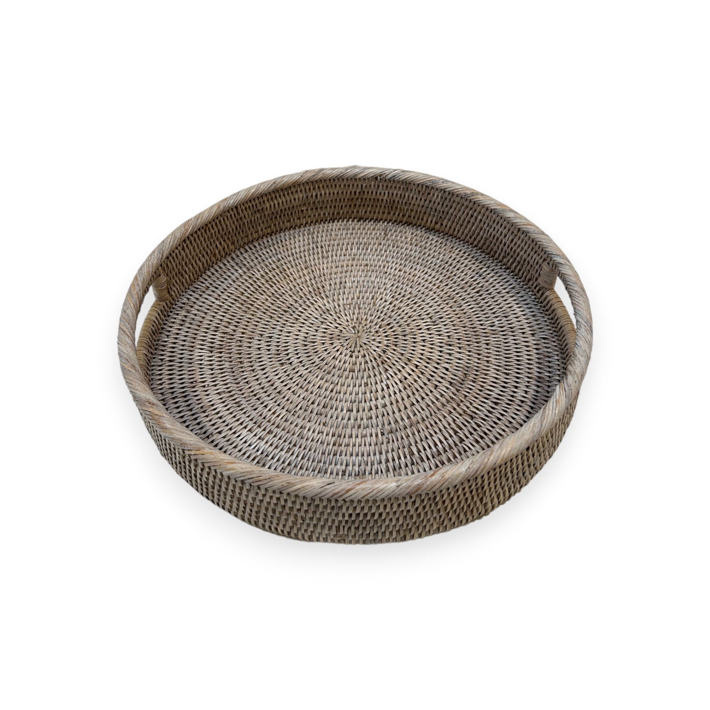 Round Rattan Tray