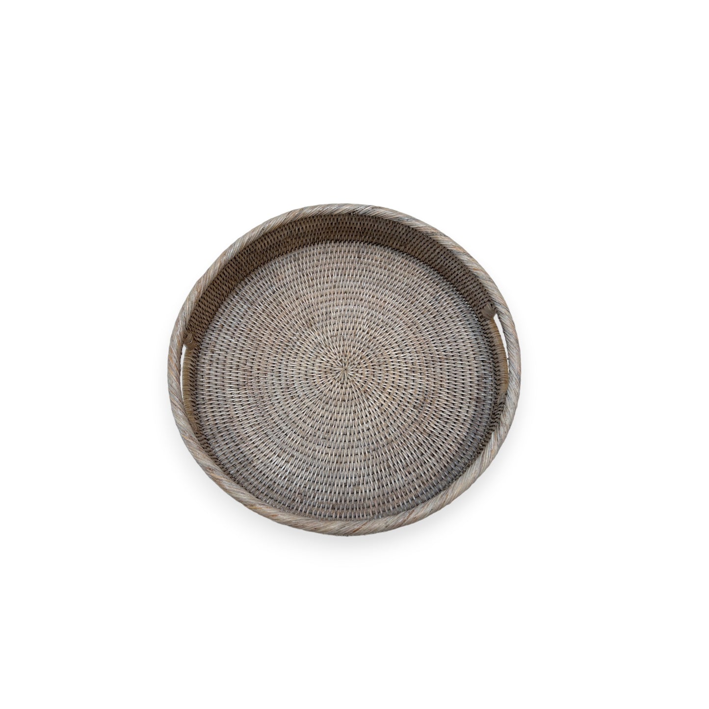 Round Rattan Tray