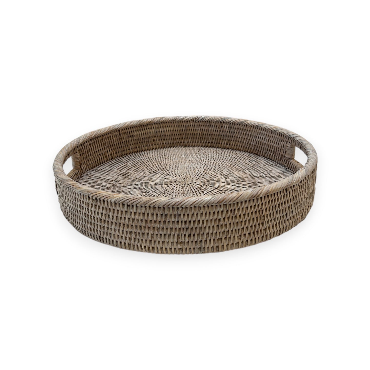 Round Rattan Tray