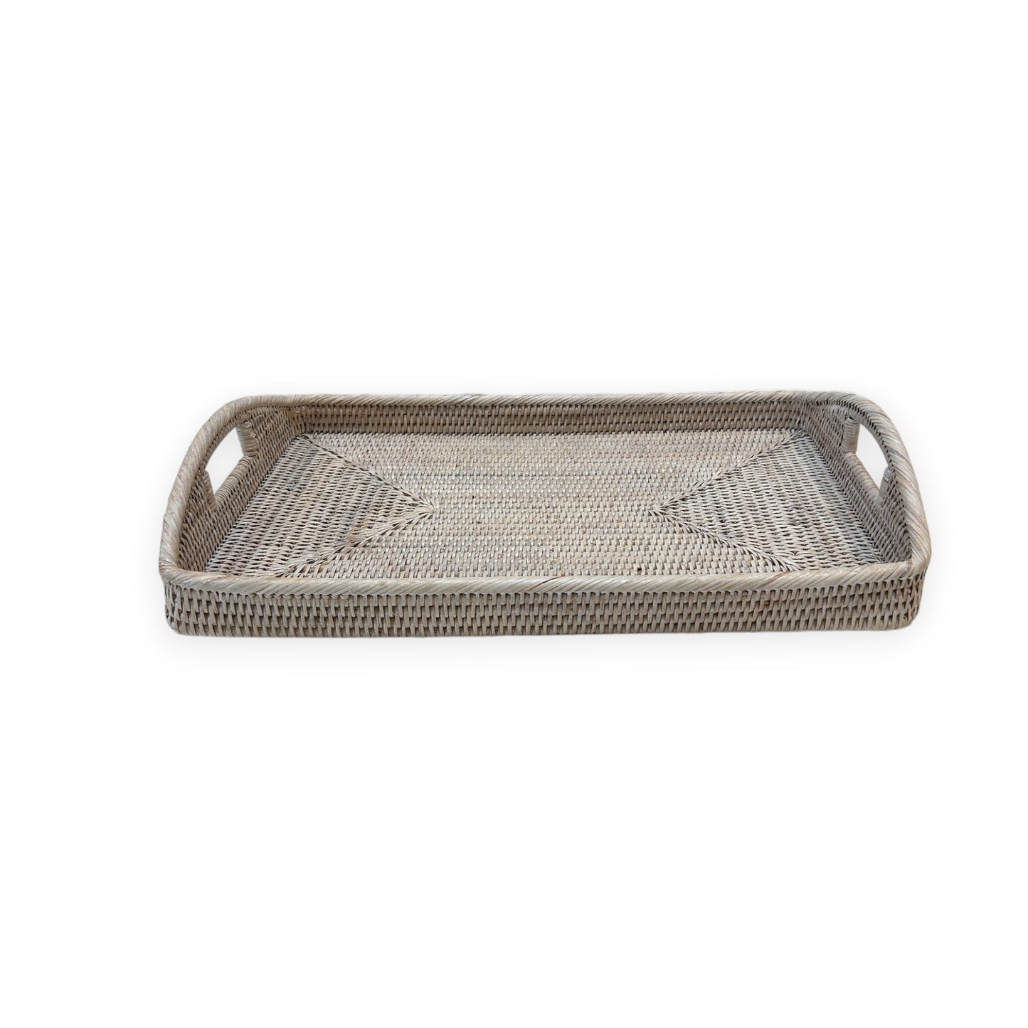 Rattan Breakfast Tray Rounded Handles