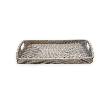 Rattan Breakfast Tray Rounded Handles