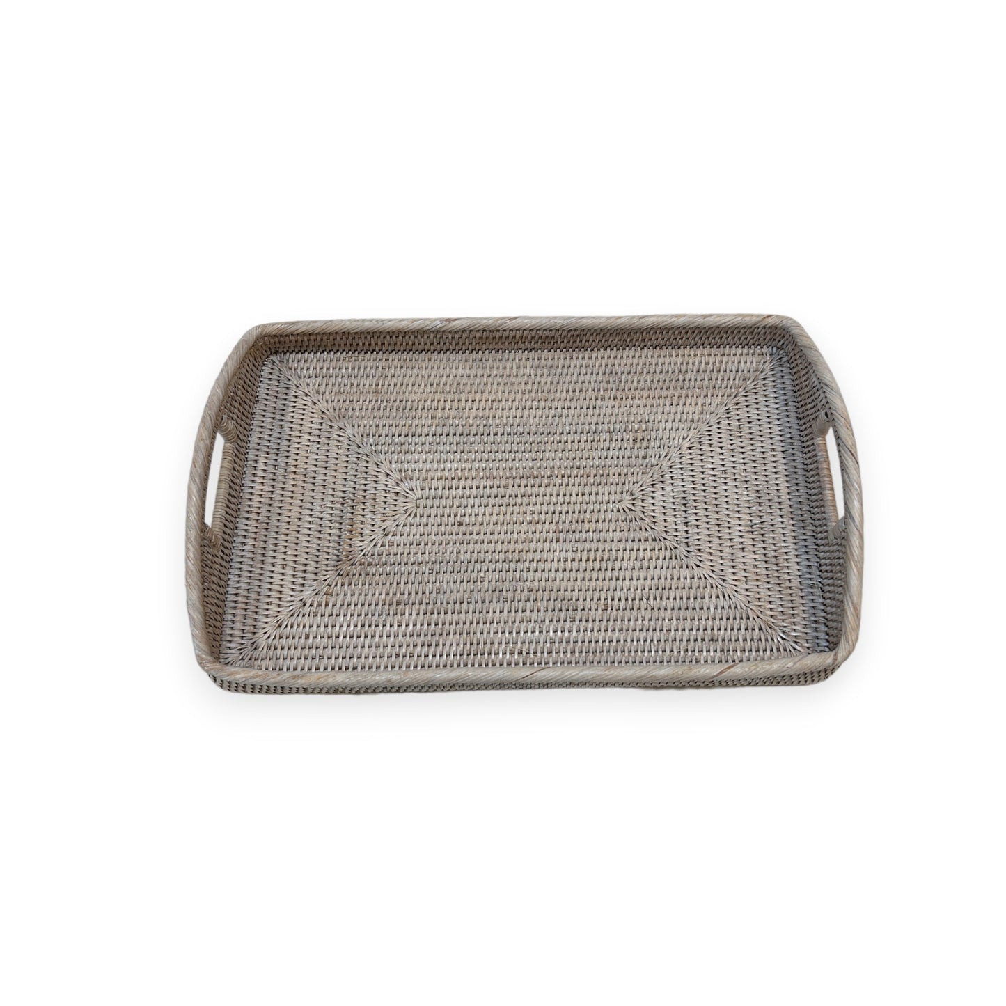 Rattan Breakfast Tray Rounded Handles