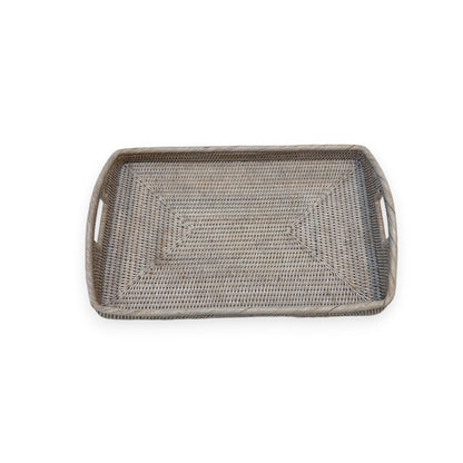 Rattan Breakfast Tray Rounded Handles