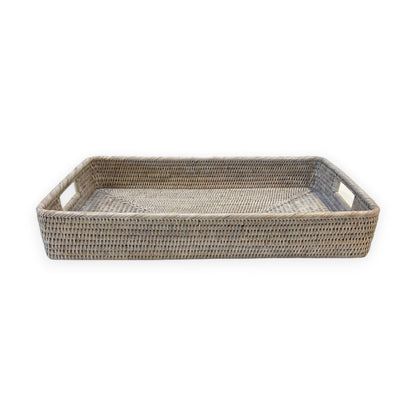 Rattan Ottoman Tray - Medium