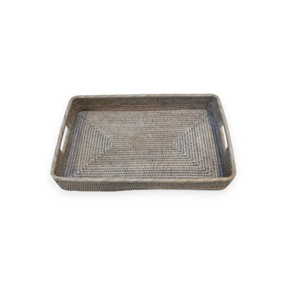 Rattan Ottoman Tray - Medium