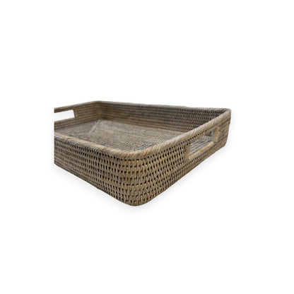 Rattan Ottoman Tray - Medium