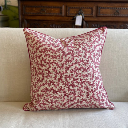 Raspberry Coral Cushion