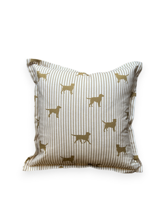 Golden Labrador Stripe Cushion