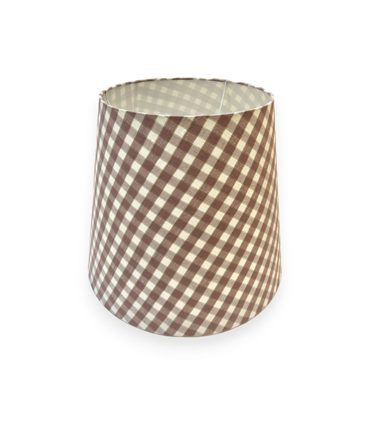 Purple Check Lampshade