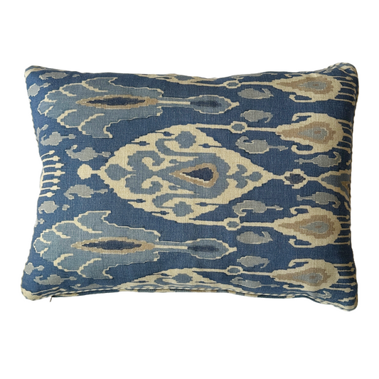 Blue Ikat Cushion