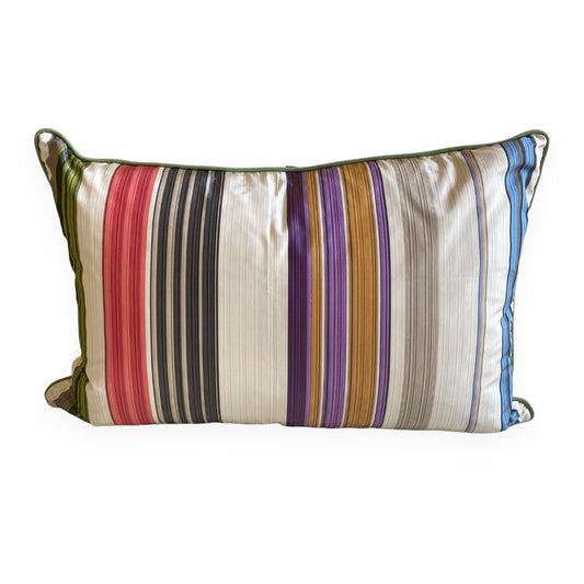 Silk Multi Stripe Cushion